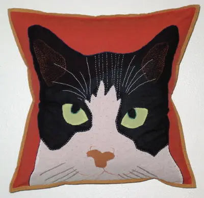 Cat Face Pillow 18x18