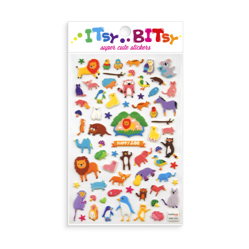 Itsy Bitsy Stickers - Happy Zoo
