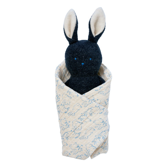 Rattle Bunny and Burp Cloth