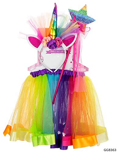 Rainbow Unicorn Princess Dress-Up 3 Piece Set