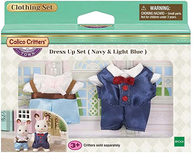 Calico Critters Dress Up Navy &amp; Light Blue
