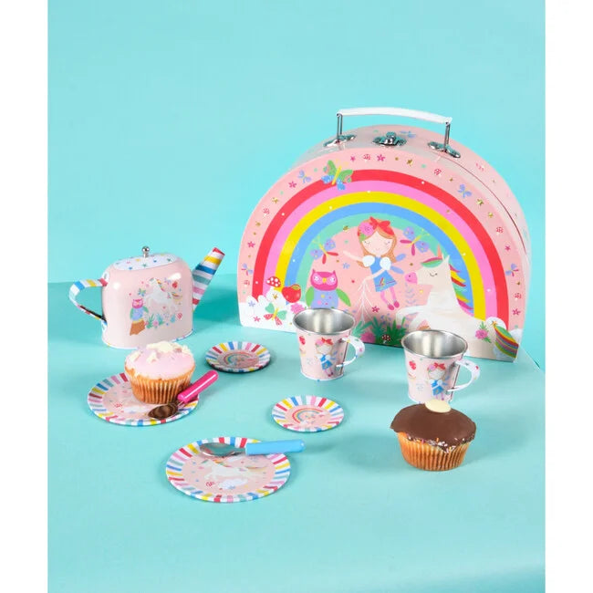 Rainbow Fairy Tin 10 Piece Tea Set
