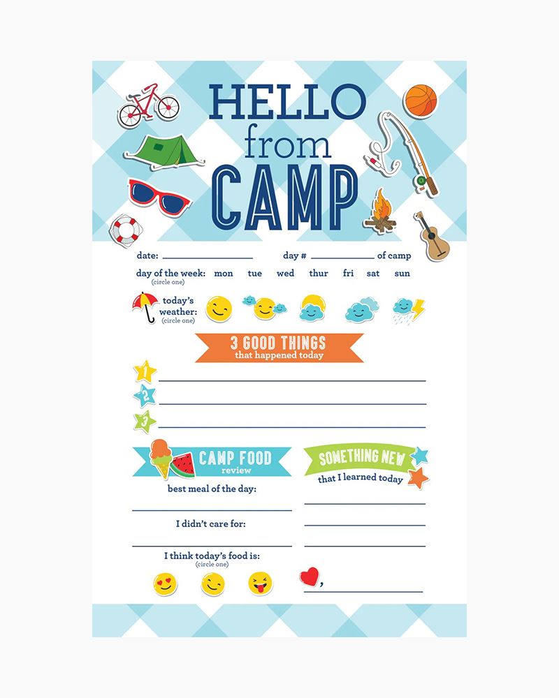 Fold N&#39; Seal Camp Flag Fill In Stationery