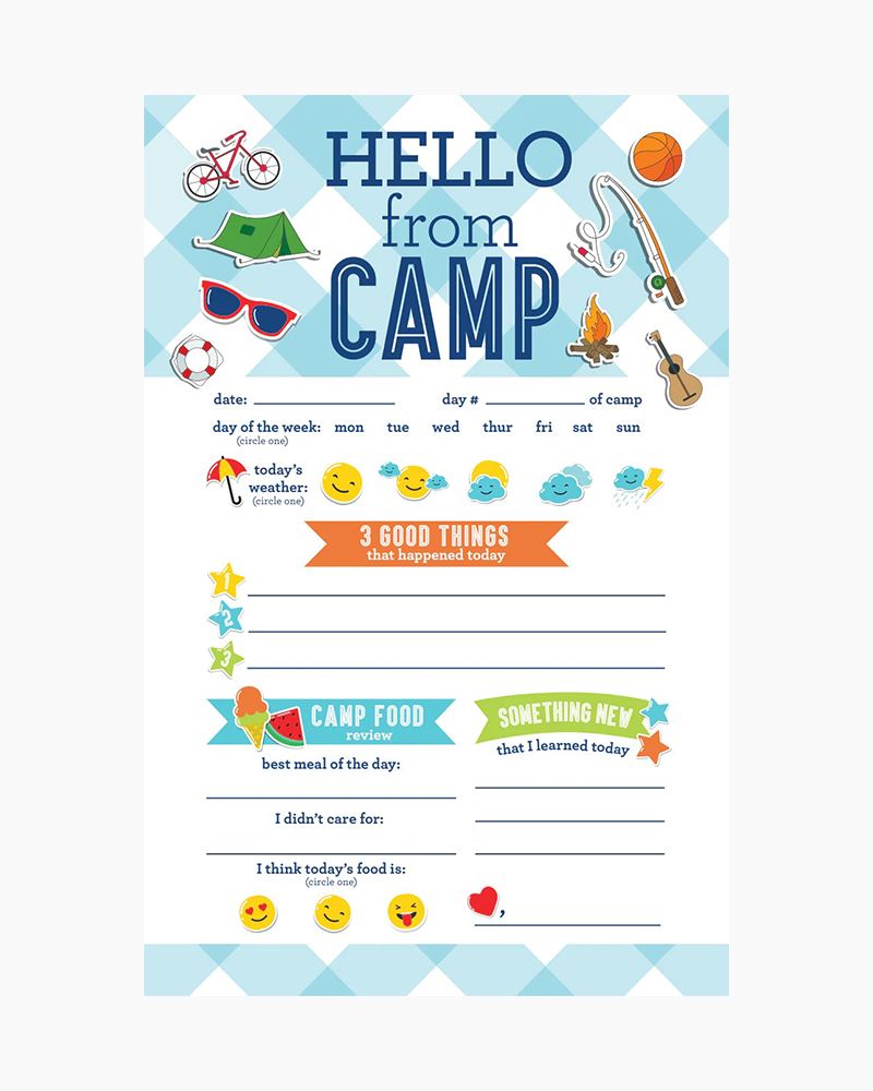 CAMP STATIONERY FOLD N SEAL CAMP FLAG FILL INS