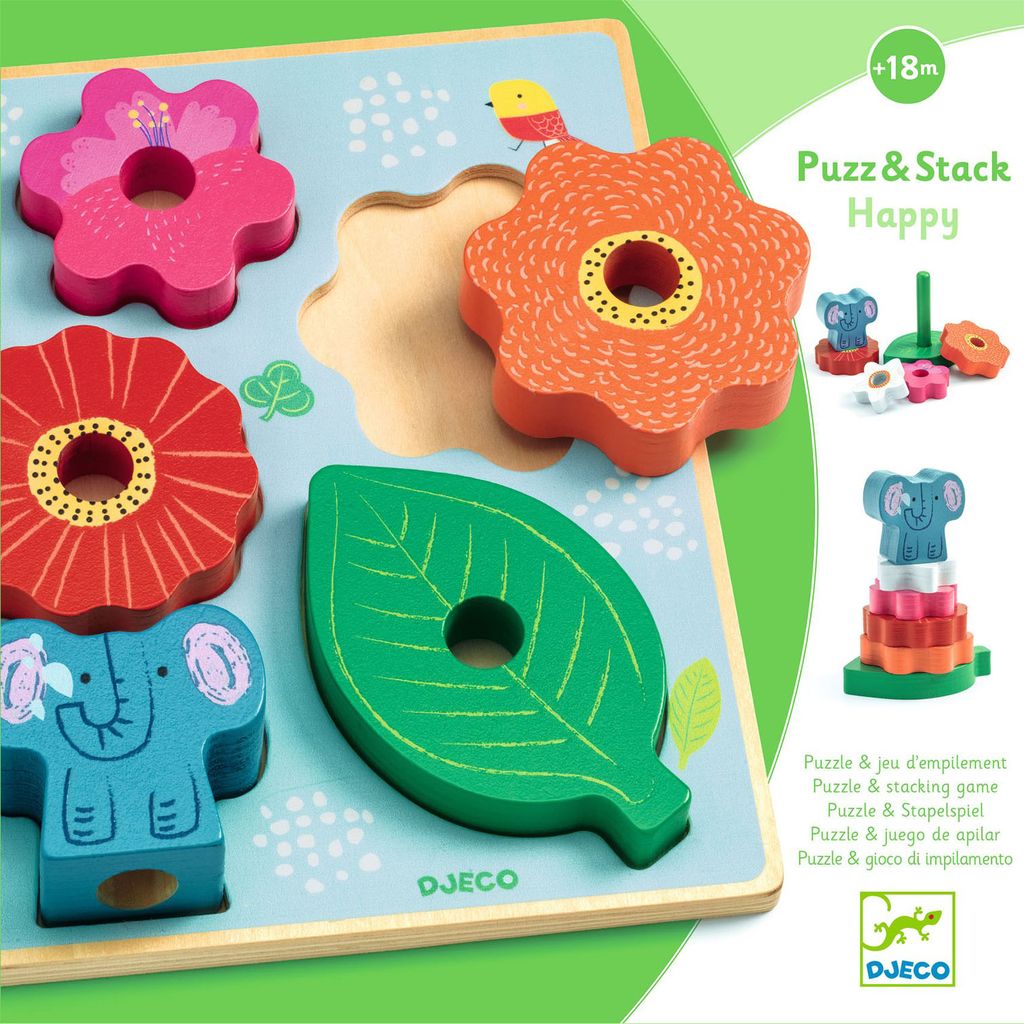 Happy (Elephant) Puzzle &amp; Stacking Toy