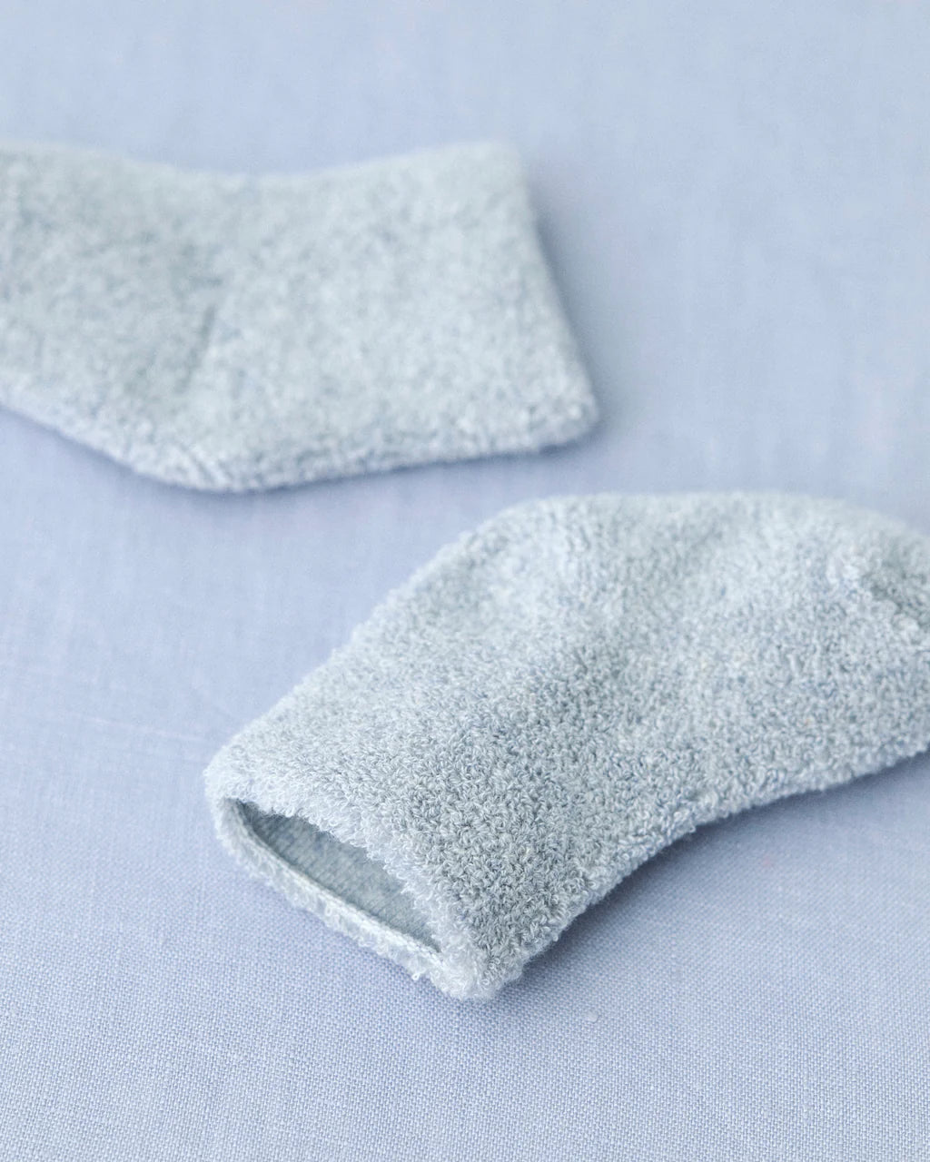 Baby Pile Socks - Blue Fog linen