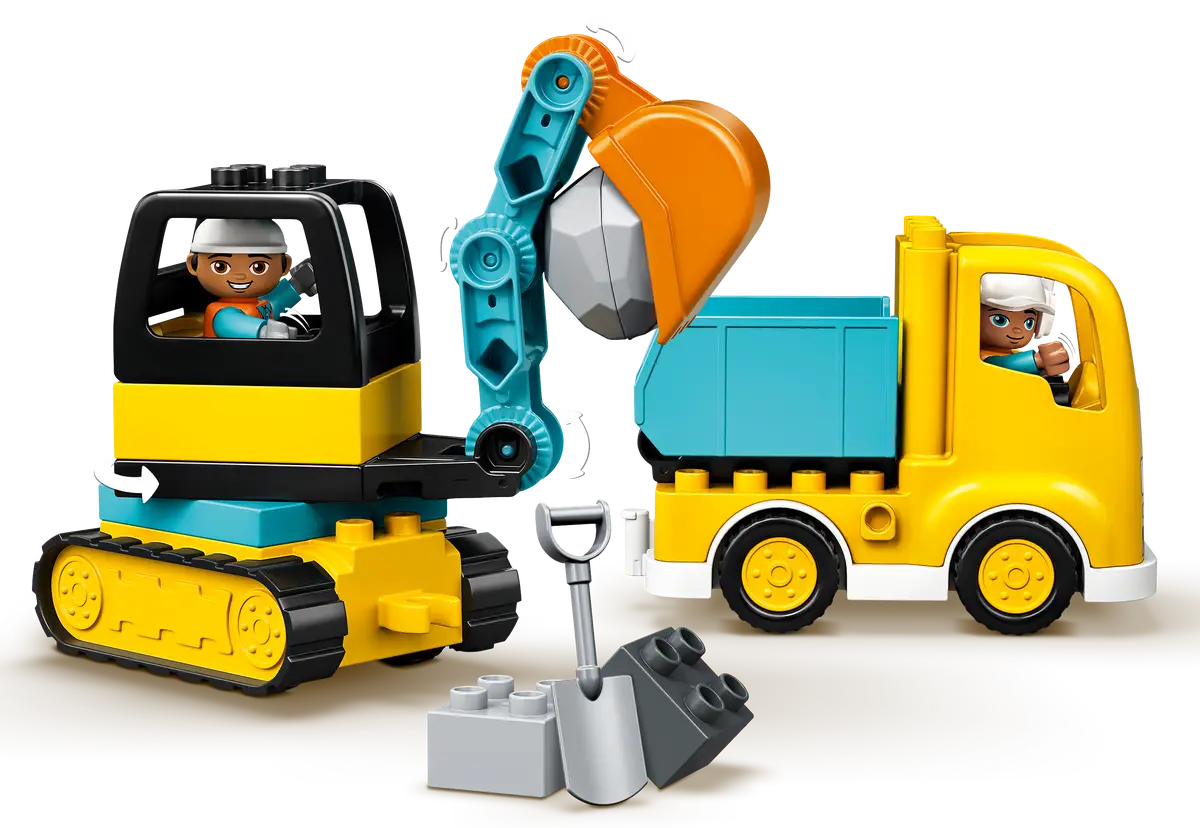 DUPLO 10931: Truck &amp; Tracked Excavator