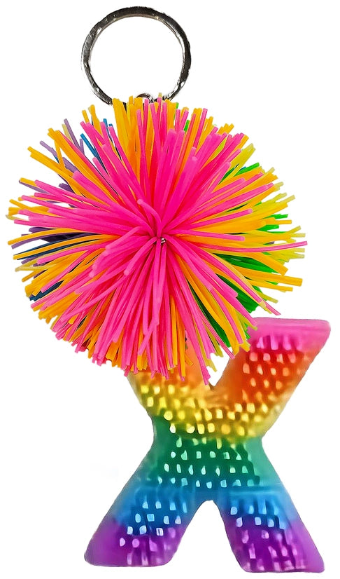 &quot;X&quot; Cushie Ball Alphabet Keyring