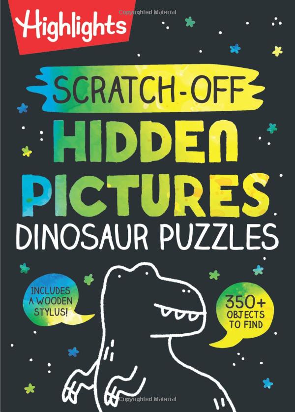 Highlights Scratch-Off Hidden Pictures: Dinosaur Puzzles