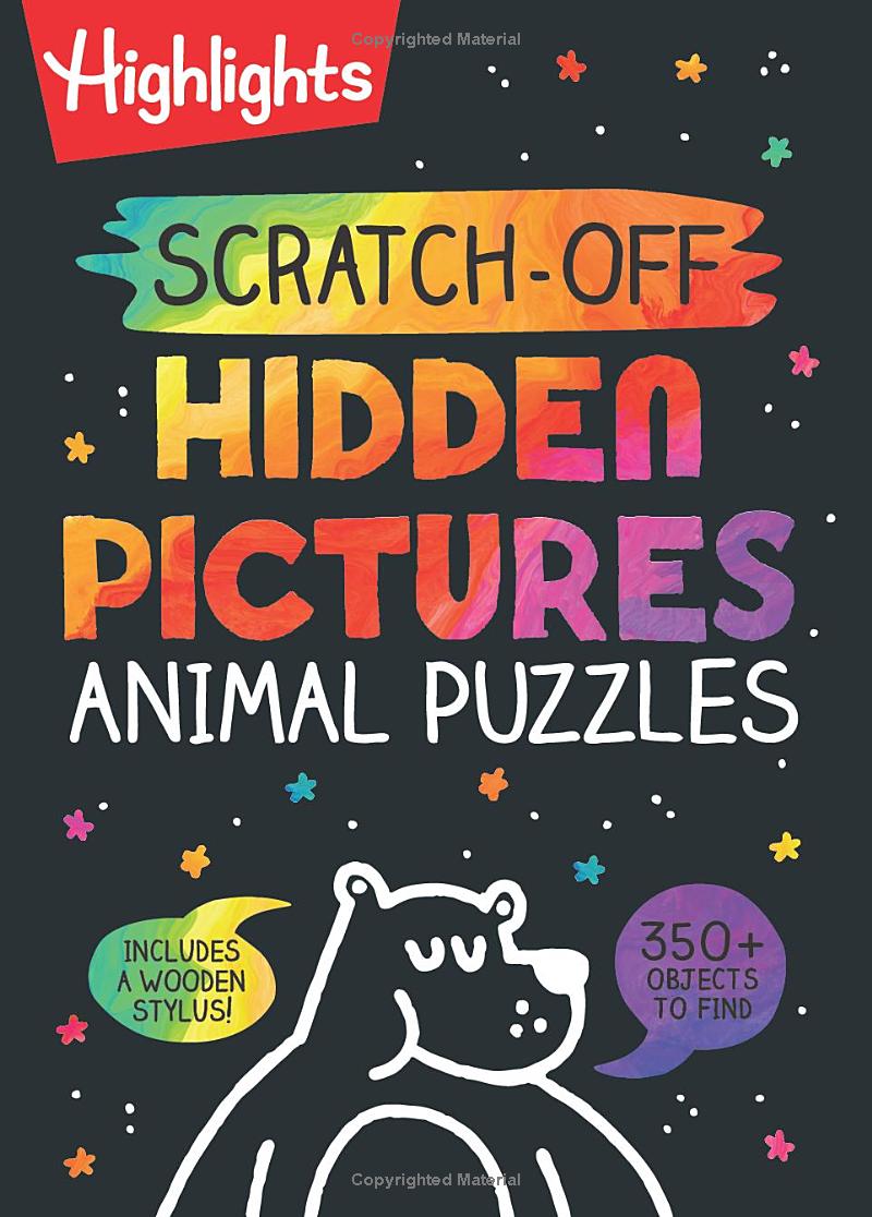 Highlights Scratch Off Hidden Pictures Animal Puzzles