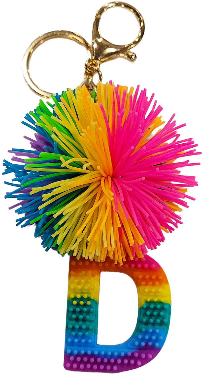 &quot;D&quot; Cushie Ball Alphabet Keyring