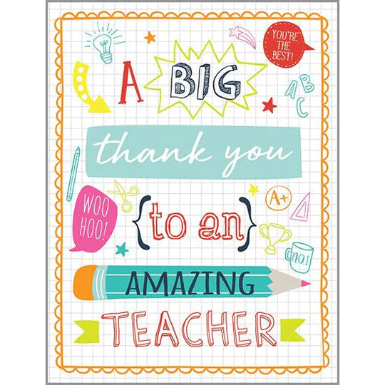 A Big Thank You to an Amazing Teacher Card