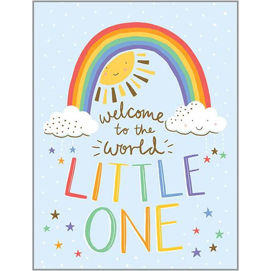 Gift Enclosure Welcome Little One Rainbow