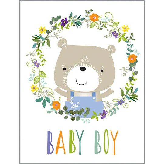Gift Enclosure Baby Boy Bear