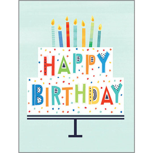 Gift Enclosure Happy Birthday Dot Cake