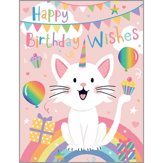 CARD HAPPY BIRTHDAY WISHES CATICORN