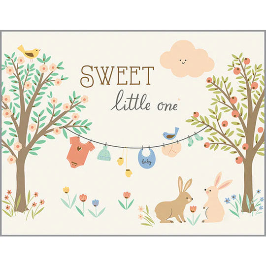 Gift Enclosure Sweet Little One Clothesline