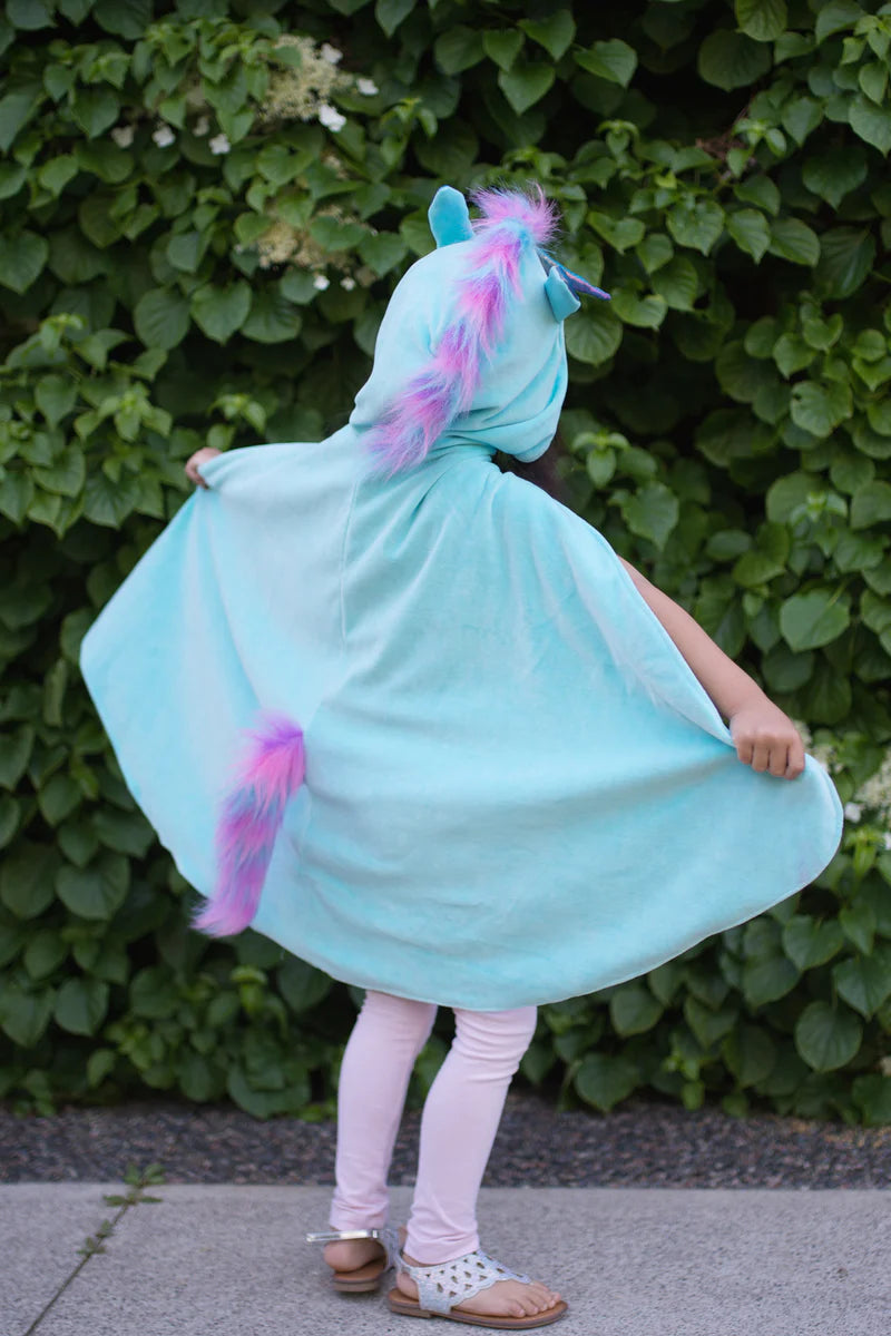 Rainbow Reversible Unicorn Dragon Cape