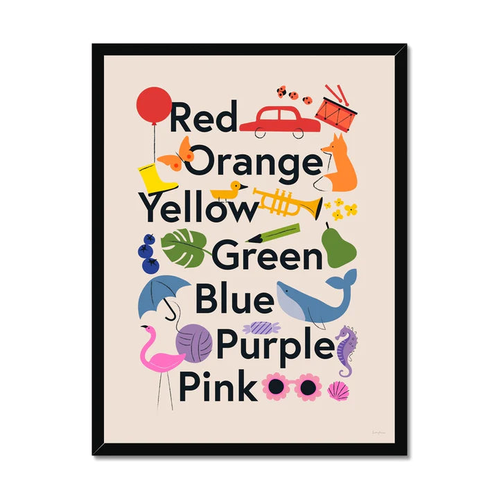 Favorite Colors Framed Print - 16x20