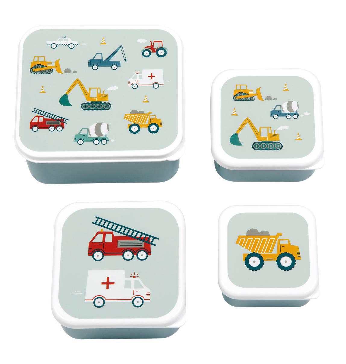 Lunch &amp; snack box set: Vehicles, Cars