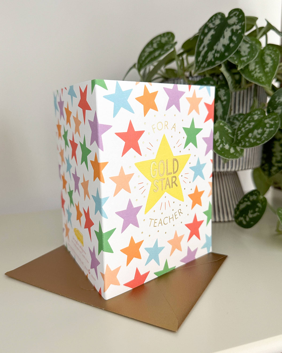 Gold Star Teacher Appreciation Card *Foil Stamped*