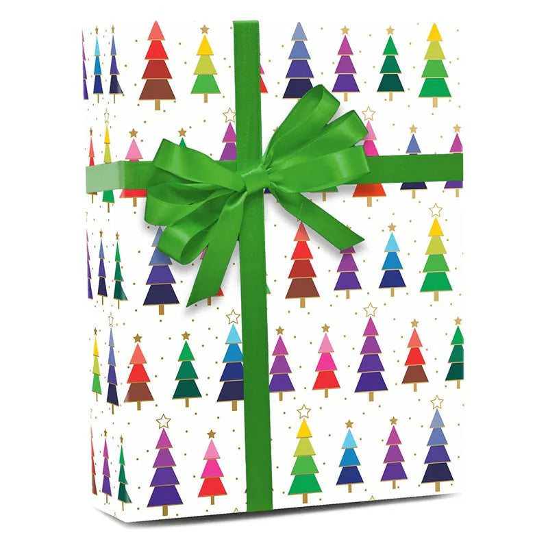 Rainbow Trees Holiday Gift Labels