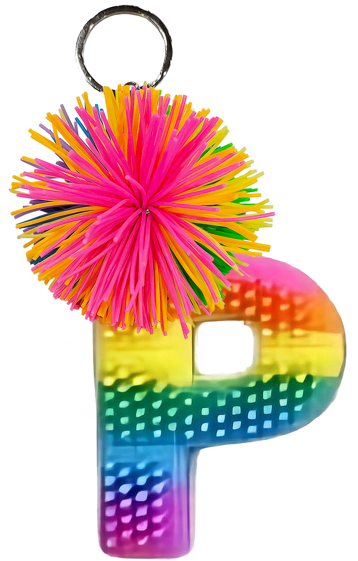 &quot;P&quot; Cushie Ball Alphabet Keyring
