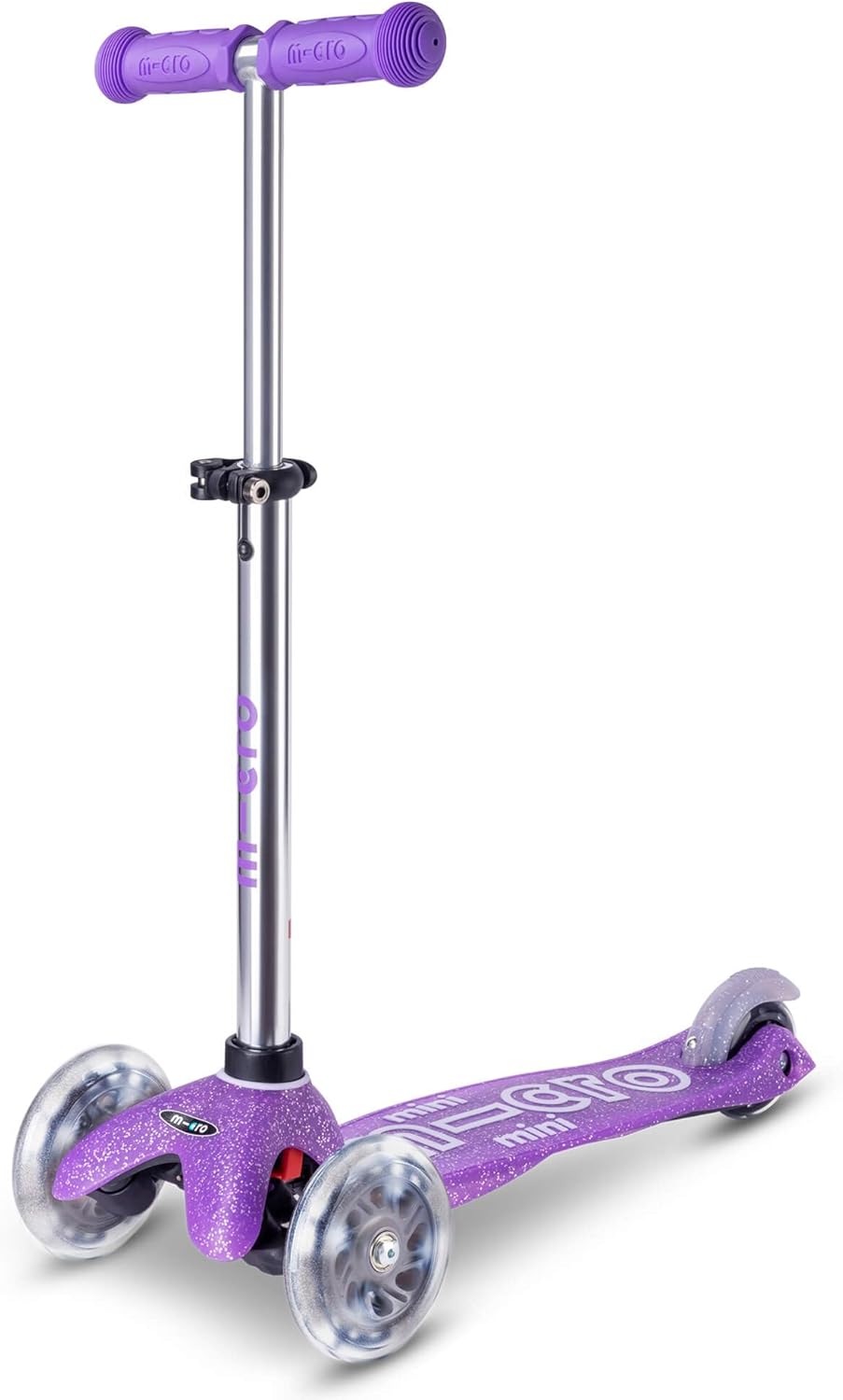 Micro Mini Glitter LED Purple Scooter