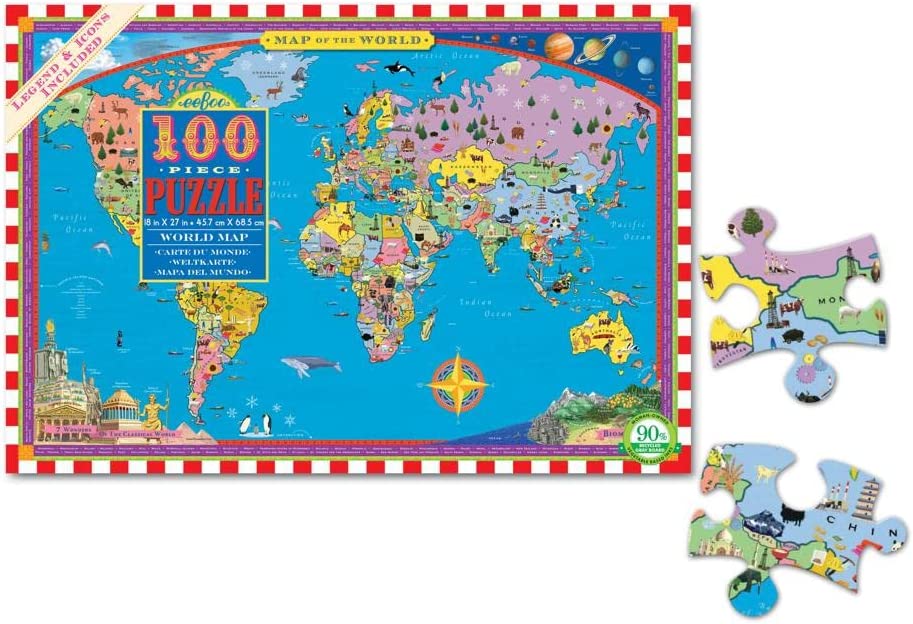 PUZ EEBOO 100 WORLD MAP