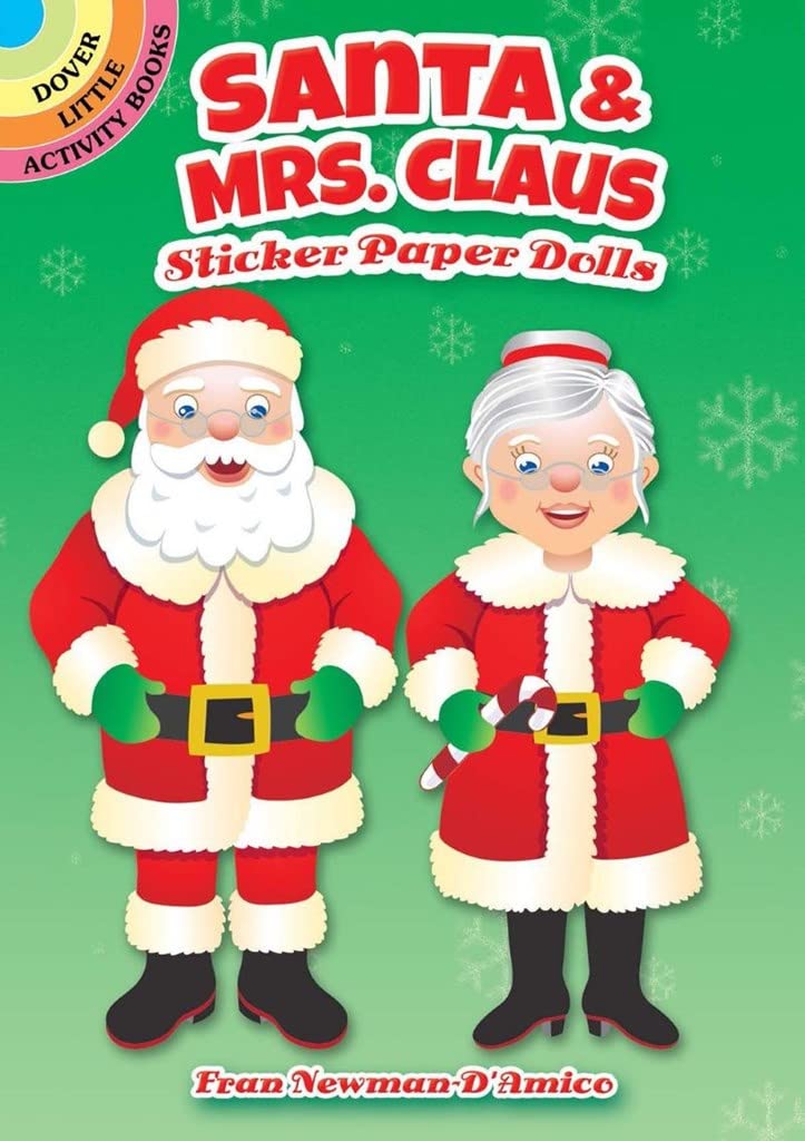 Santa &amp; Mrs. Claus Sticker Paper Dolls