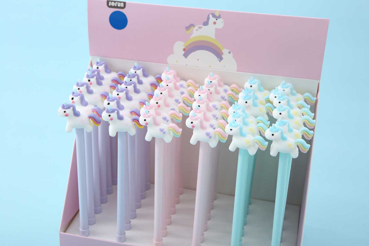 Unicorn Rainbow Tail Gel Pen (Box of 36)