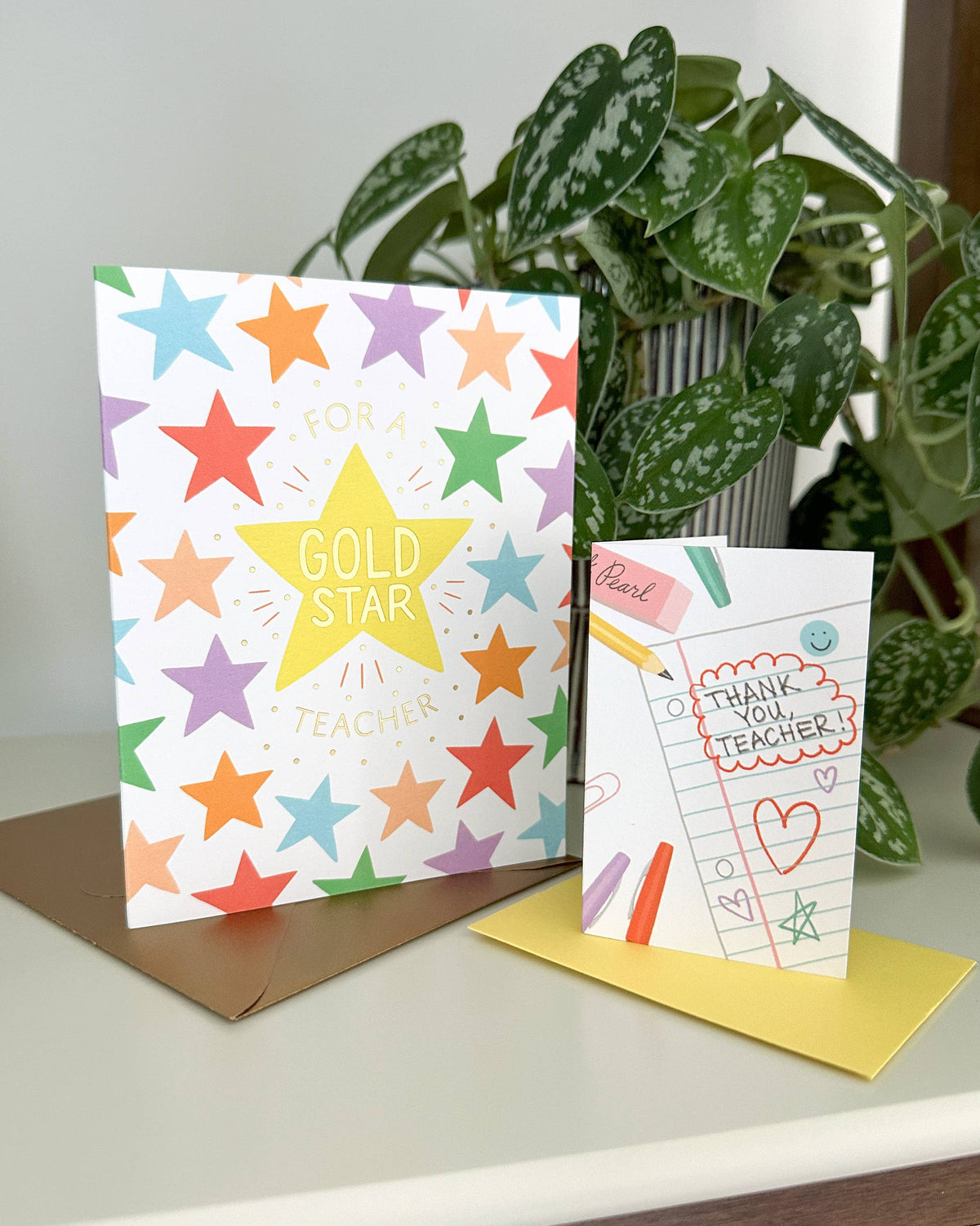 Gold Star Teacher Appreciation Card *Foil Stamped*