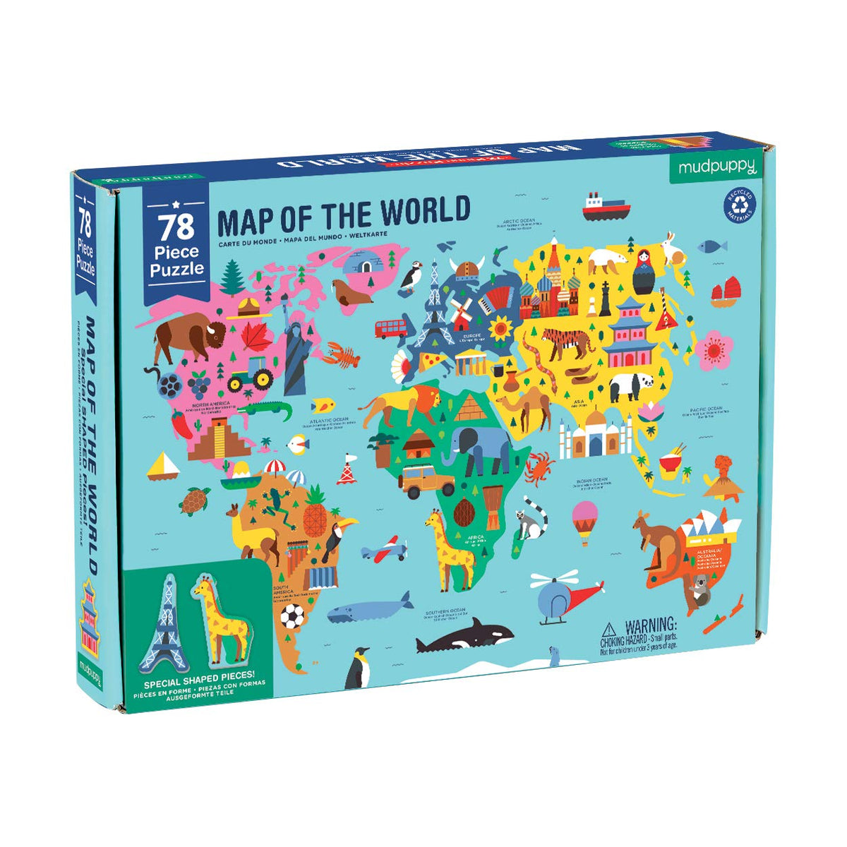 78 Piece Map of the World Puzzle