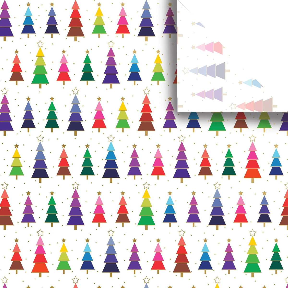 Rainbow Trees Holiday Gift Labels