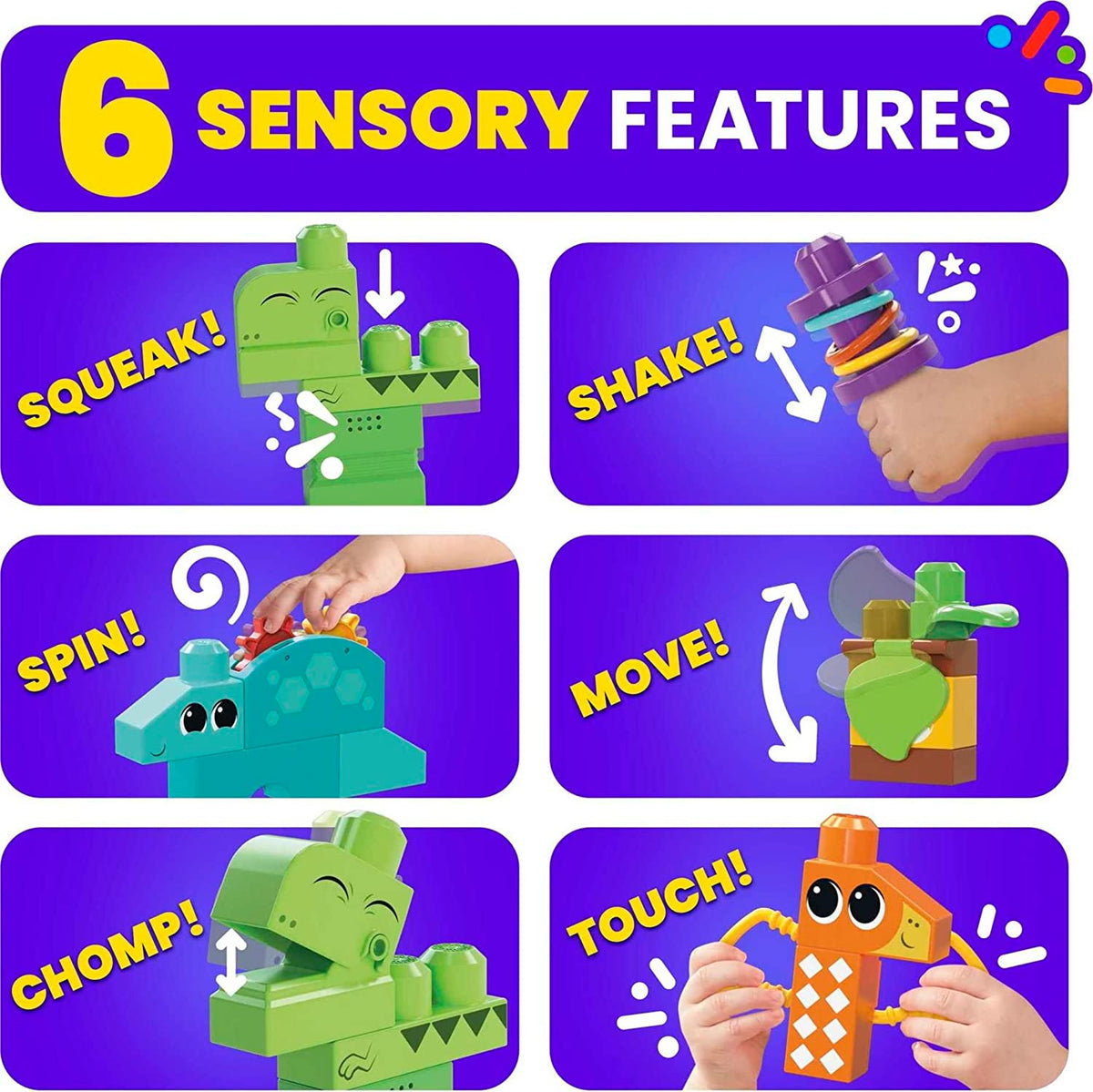 Mega Bloks - Squeak n Chomp Dinos (24 Pieces)