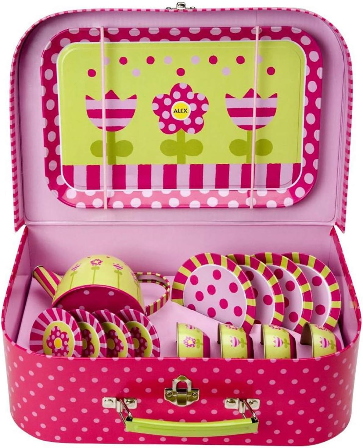 Tin Tea Set in Suitcase