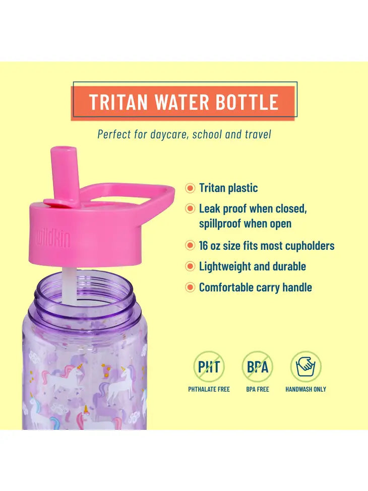 Wildkin Kids 16 oz Tritan Plastic Water Bottle for Boys & Girls (Out of This World)