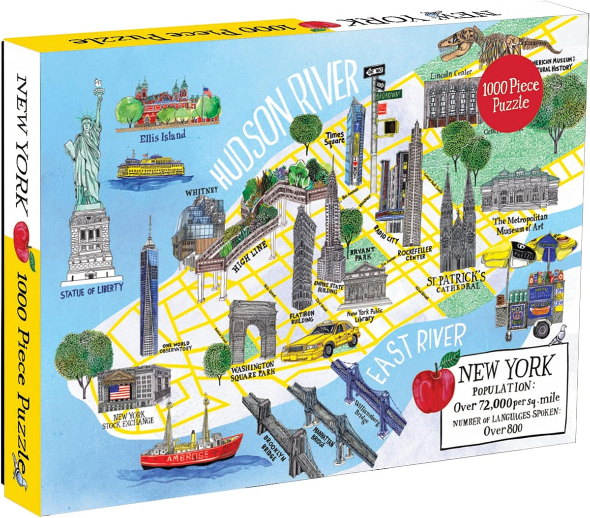 New York Map 1000 pc Puzzle 9780735354265