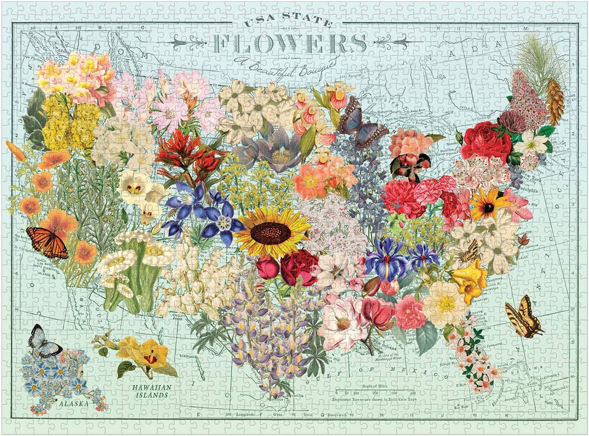 USA Flowers: 1000 pc Puzzle