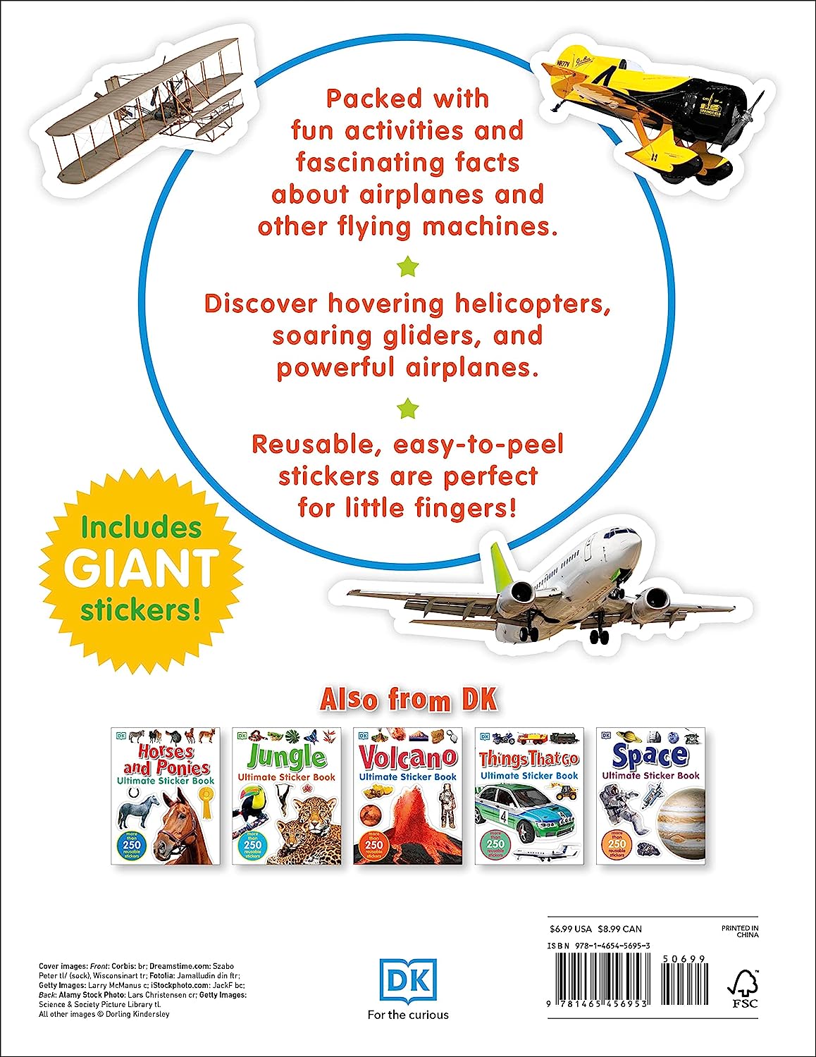 Ultimate Sticker Book: Airplanes and other Flying Machines