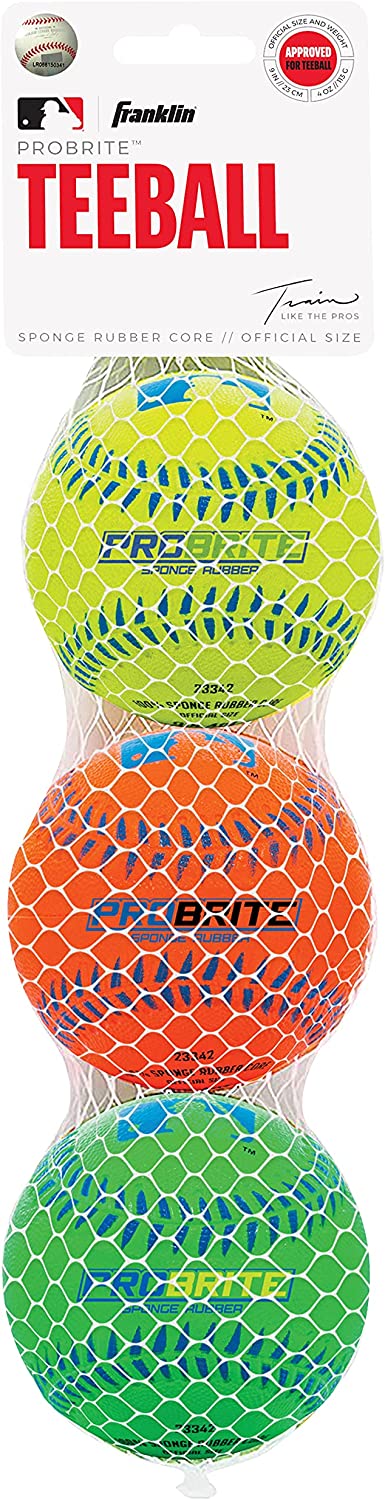MLB NEON RUBBER TEEBALL ASST