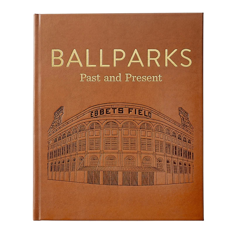 Ballparks Past &amp; Present Leather Bound Book