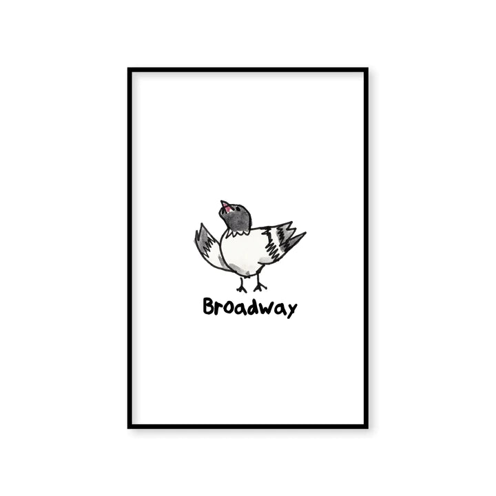 Framed Ben Lenovitz Pigeons of New York Prints