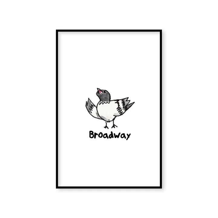 Framed Ben Lenovitz Pigeons of New York