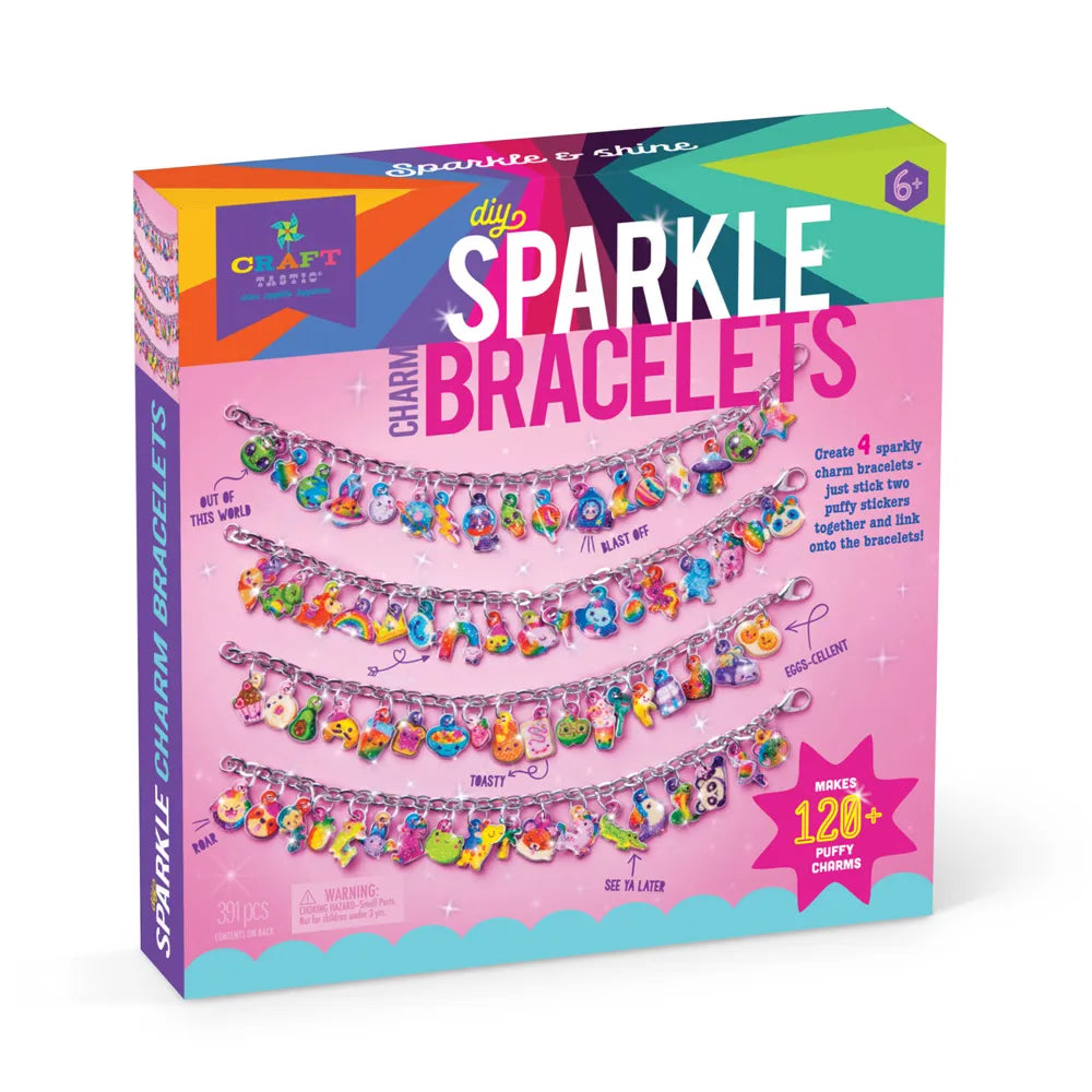 DIY Sparkle Charm Bracelets