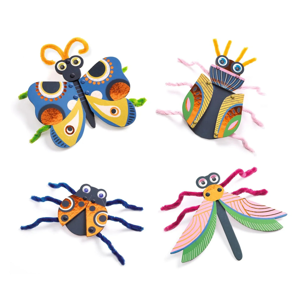 3D Collage Fuzzy Bugs by Djeco