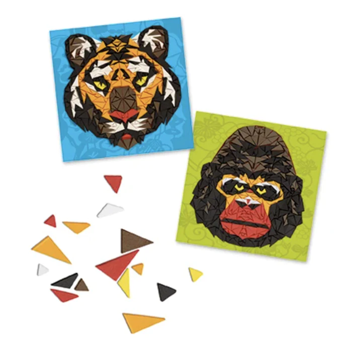 Petit Gifts Mosaic Tiger &amp; Gorilla