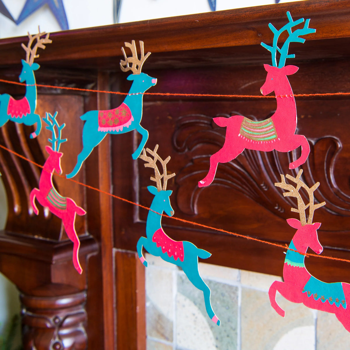 Garland: Colourful Reindeer