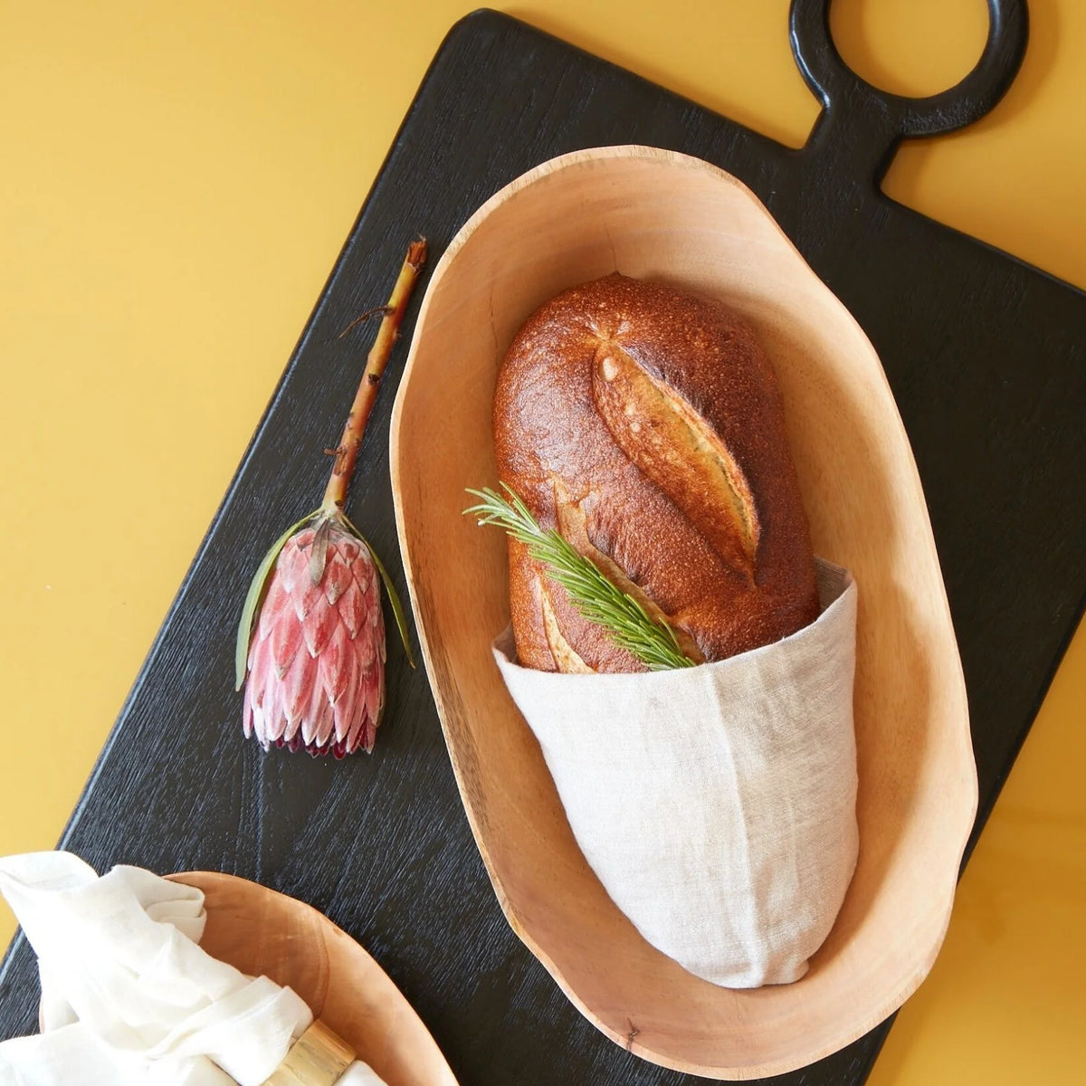 Kiln Mango Wood Petal Bowl