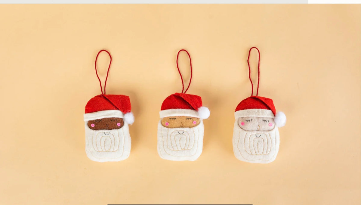 Cocoa Santa Ornaments